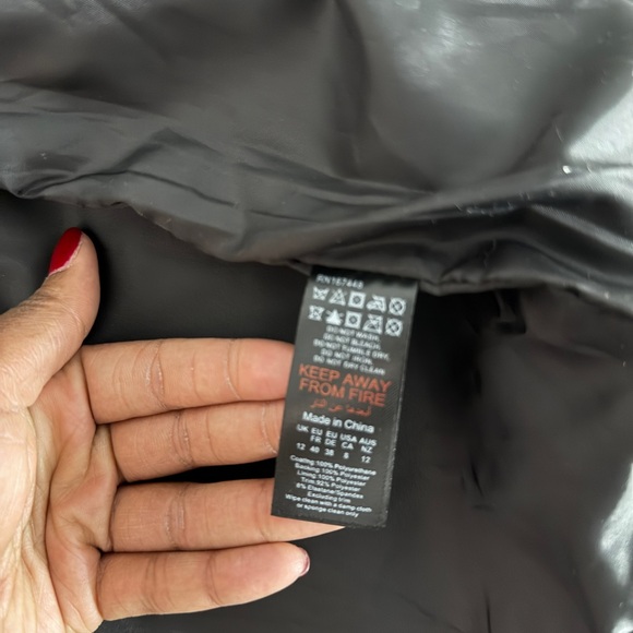 SOLD ON DEPOP | Nastygal Black Faux Leather Jacket with Fringe - Picture 5 of 6